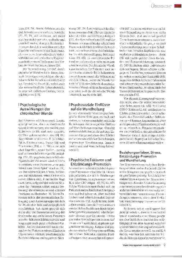 Vorschauseite 2: Psychosomatik und die chronische Wunde