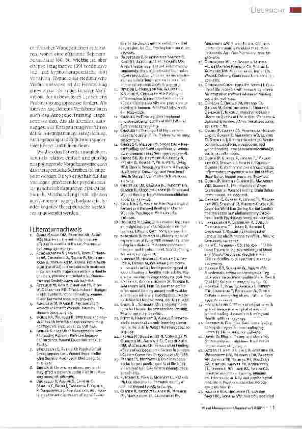 Vorschauseite 4: Psychosomatik und die chronische Wunde