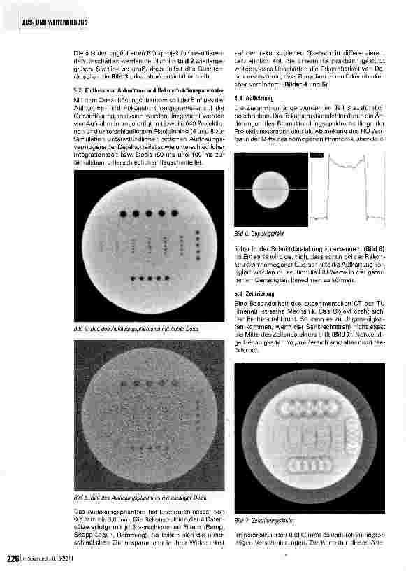Vorschauseite 3: Experimenteller Computertomograf für Lehre und Forschung Teil 6: Erfahrungen und Ergebnisse