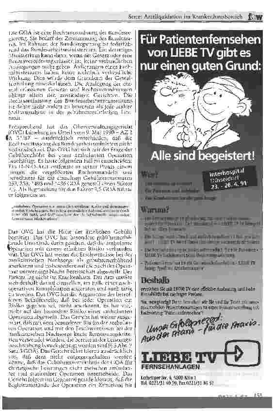 Vorschauseite 2: Höhe der ärztlichen Gebühr bei ambulanter Operation