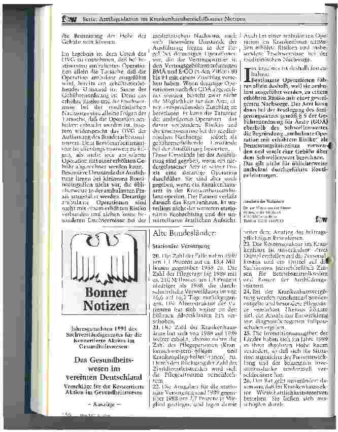 Vorschauseite 3: Höhe der ärztlichen Gebühr bei ambulanter Operation