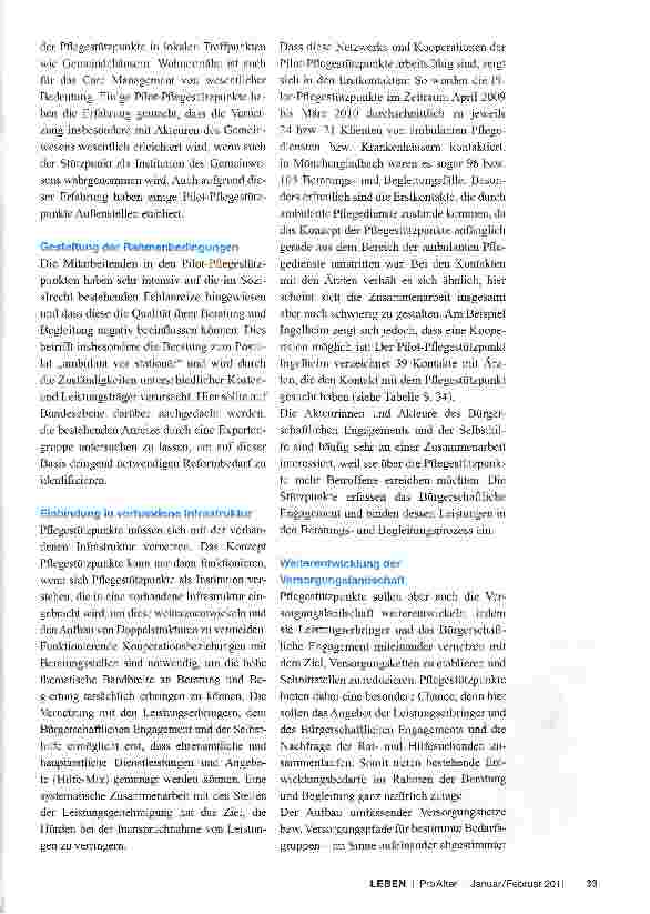 Vorschauseite 6: Was leisten Pflegestützpunkte?Ergebnisse des Bundesmodellprojektes „Werkstatt Pflegestützpunkte