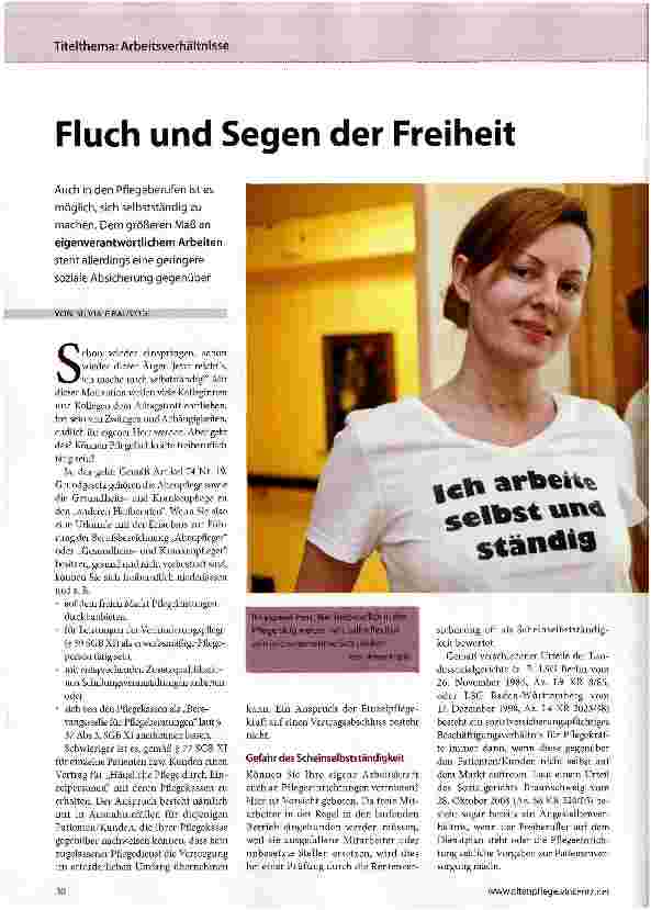 Vorschauseite 1: Fluch und Segen der Freiheit