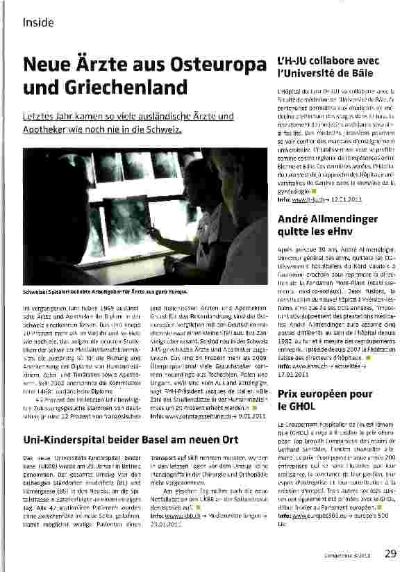 Vorschauseite 1: Neue Arzte aus Osteuropa und Griechenland