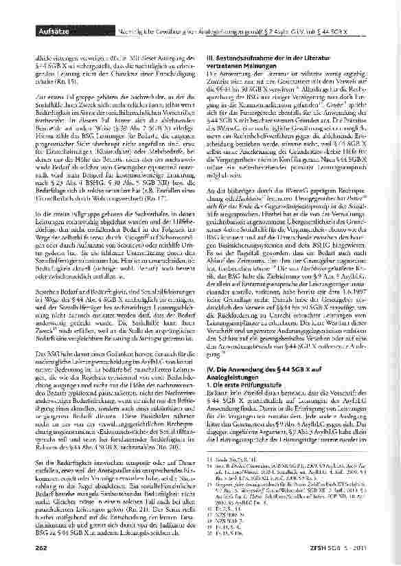 Vorschauseite 3: Nachträgliche Gewährung von Analogleistungen gemäß §2 AsylbLG i.V. mit §44 SGB X