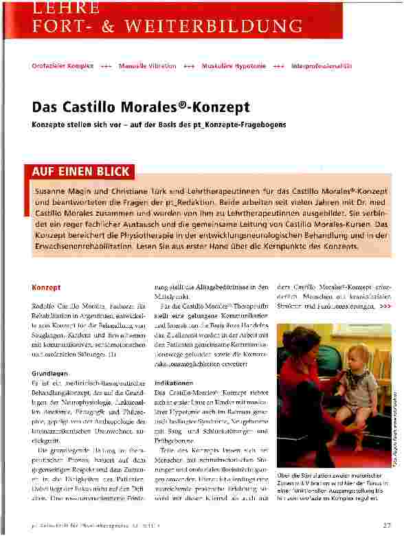Vorschauseite 1: Das Castillo Morales®-Konzept