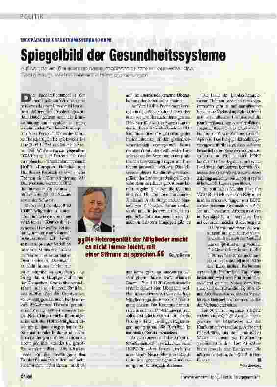 Vorschauseite 1: Spiegelbild der Gesundheitssysteme