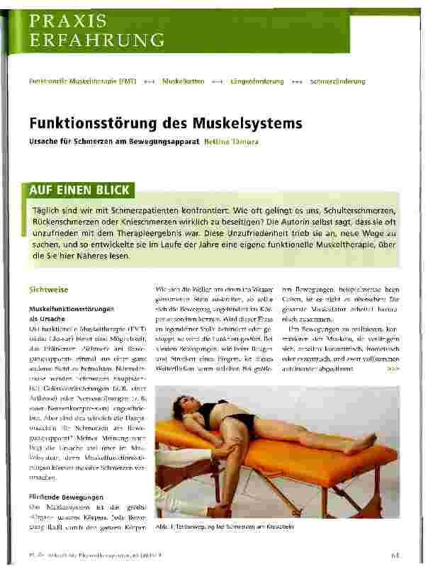 Vorschauseite 1: Funktionsstörung des Muskelsystems
