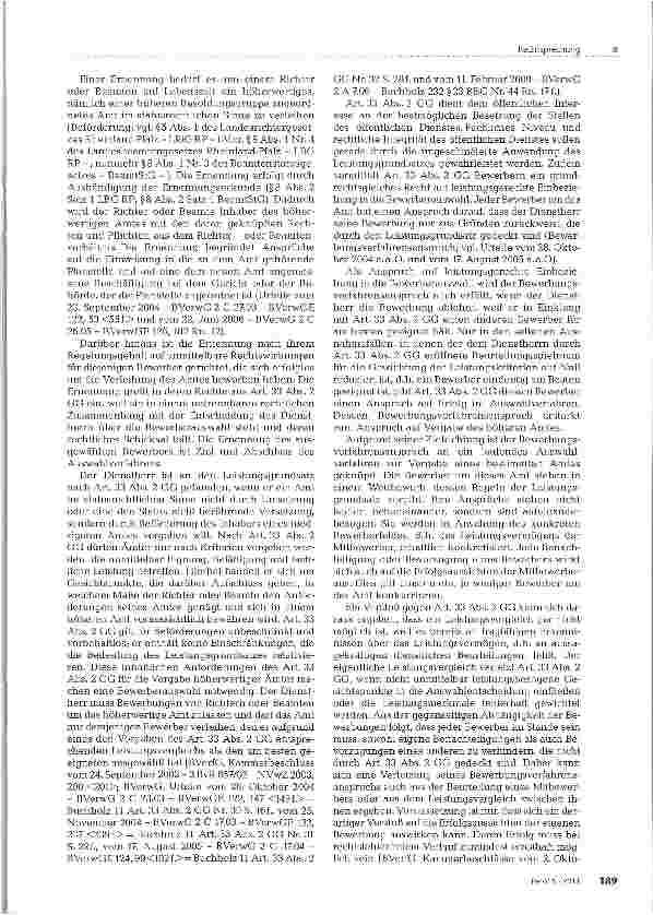 Vorschauseite 3: Gerichtliche Aufhebung einer Ernennung wegen Verkürzung des Rechtsschutzes