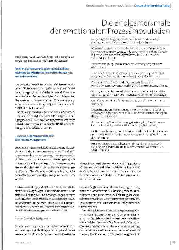 Vorschauseite 4: Die emotionale Intelligenz als Erfolgsfaktor für business caseEmotionale Prozessmodulation