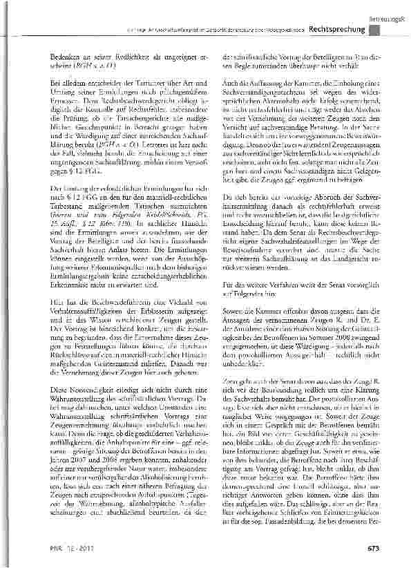 Vorschauseite 3: Zur Frage der Geschäftsunfähigkeit im Zeitpunkt der Erteilung einer VorsorgevollmachtBGB § 104 Nr. 2, § 1896 Abs. 2 Satz 2 und Abs. 3; FGG § 12, § 27 Abs. 1