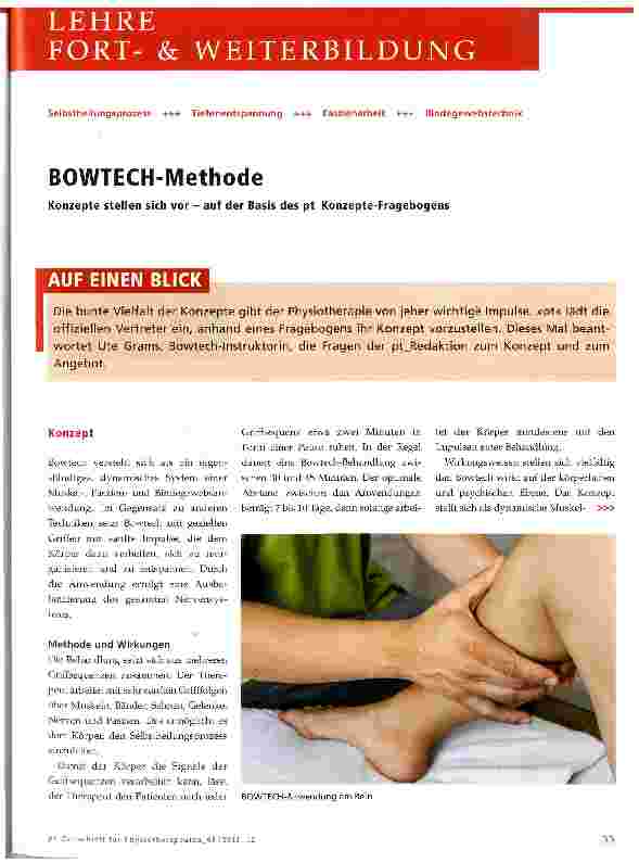 Vorschauseite 1: BOWTECH-Methode
