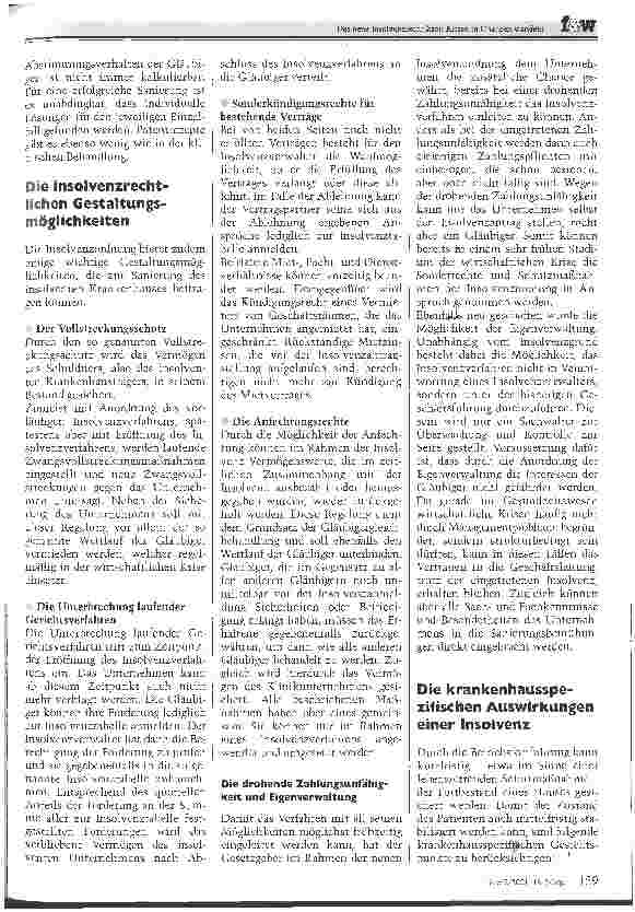 Vorschauseite 3: Wenn das Krankenhaus zum Patienten wirdDas neue Insolvenz recht kann Krisen in Chancen wandeln