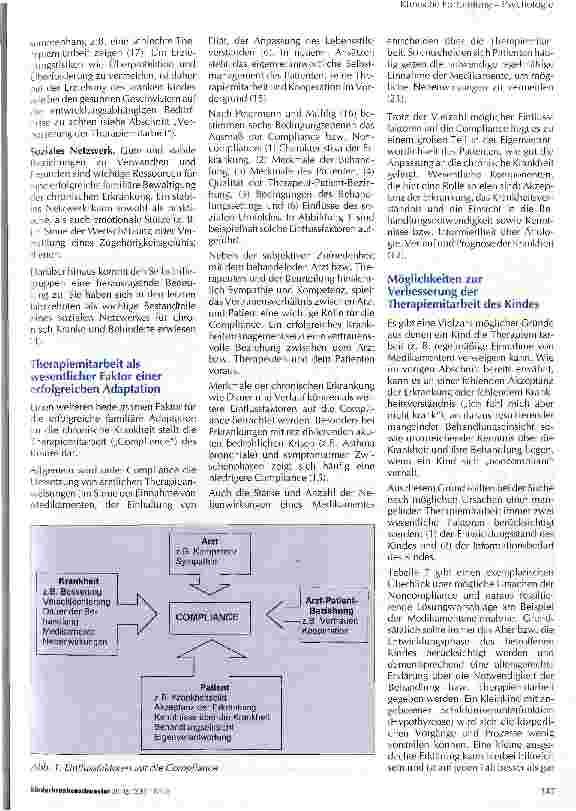 Vorschauseite 5: Psychosoziale Adaptation und Compliance bei chronischen Erkrankungen im Kindesalter