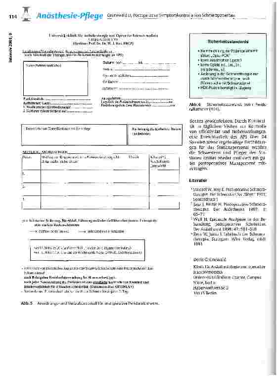 Vorschauseite 4: Postoperative Symptomkontrolle von Schmerzpatienten