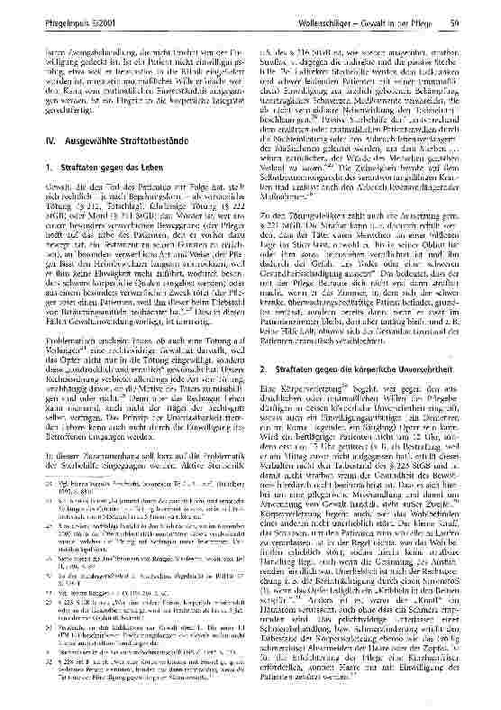 Vorschauseite 4: Gewalt in der Pflege Juristische Verantwortung und Verantwortlichkeit der Pflegekraft und der Pflegeeinrichtung
