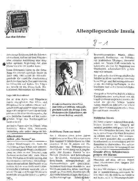 Vorschauseite 1: Altenpflegeschule Insula