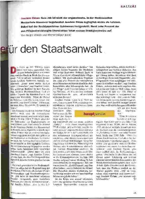 Vorschauseite 2: Nekrosen für den Staatsanwalt
