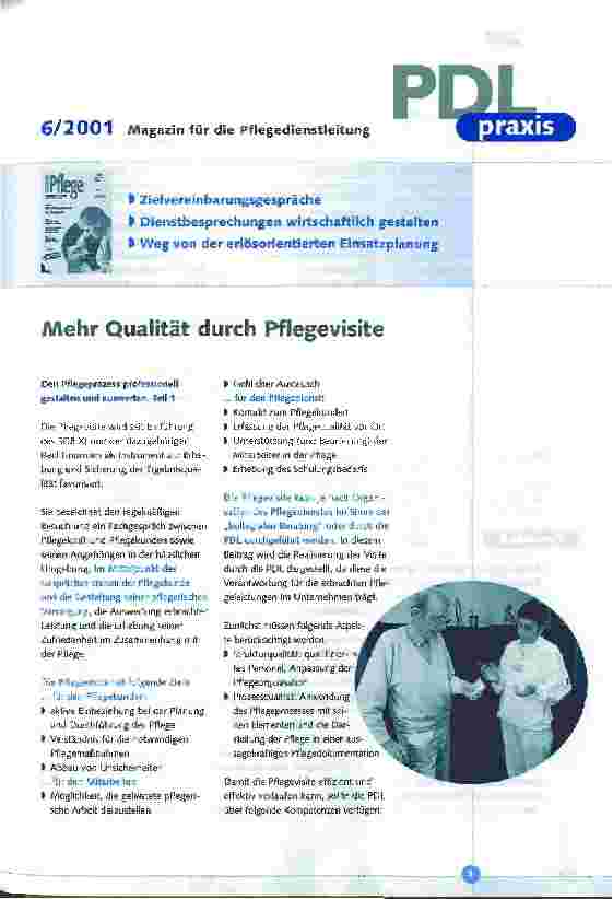 Vorschauseite 1: Mehr Qualität durch Pflegevisite