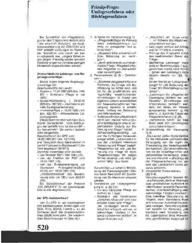 Vorschauseite 3: Absicherung der Pflegebedürftigkeit