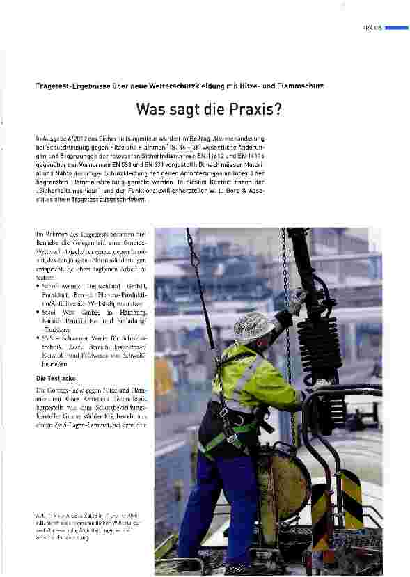 Vorschauseite 1: Was sagt die Praxis?