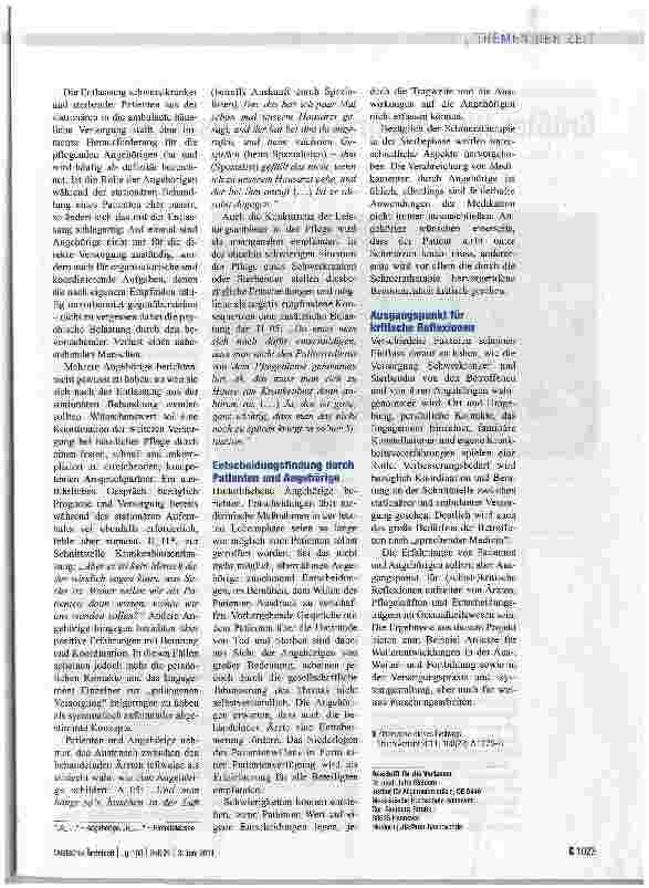 Vorschauseite 2: Bedürfnis nach „sprechender Medizin
