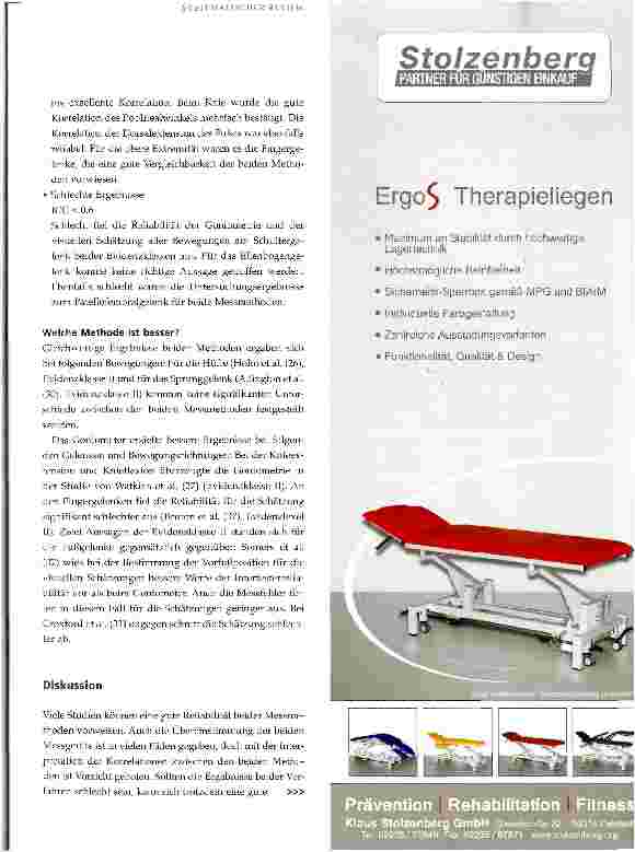 Vorschauseite 6: Wie zuverlässig sind Beweglichkeitsmessungen an Extremitätengelenken?