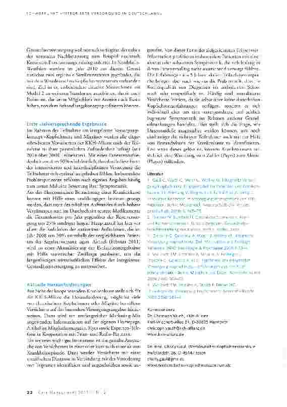 Vorschauseite 4: Vernetzt gegen Kopfschmerzen