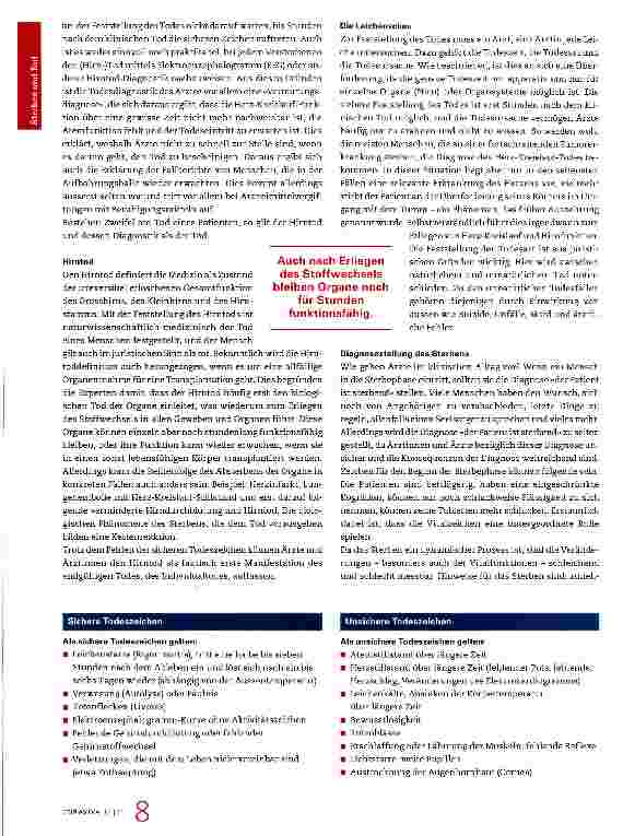 Vorschauseite 2: Die Todesdiagnosen der Ärzte sind nur «Vermutungsdiagnosen»