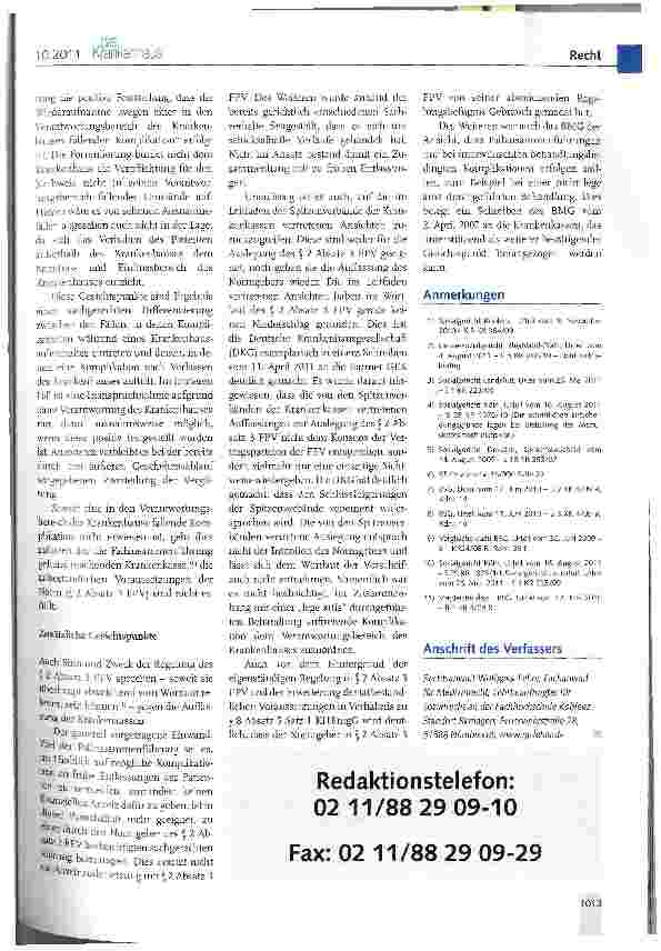 Vorschauseite 4: Die in den Verantwortungsbereich des Krankenhauses fallende Komplikation (§ 2 Absatz 3 FPV)