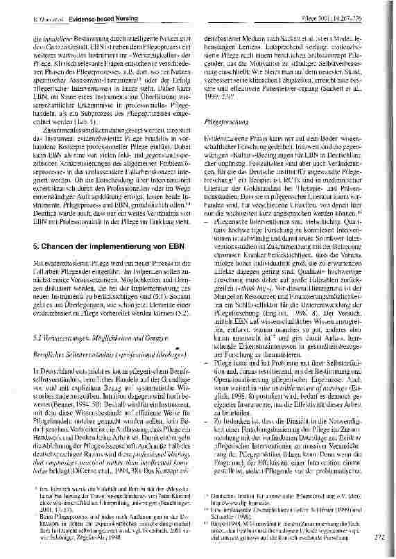 Vorschauseite 6: Evidence-based Nursing - missing link zwischen Forschung und Praxis