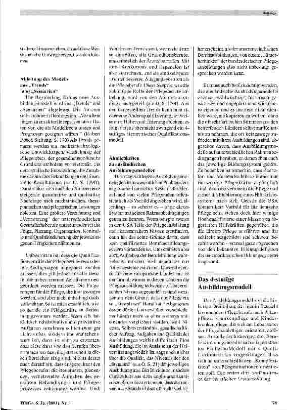 Vorschauseite 2: 170 Jahre Sonderwege in der Ausbildung der Pflege - und kein Ende! ?