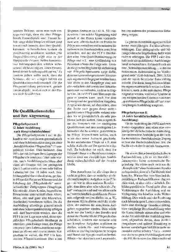 Vorschauseite 4: 170 Jahre Sonderwege in der Ausbildung der Pflege - und kein Ende! ?