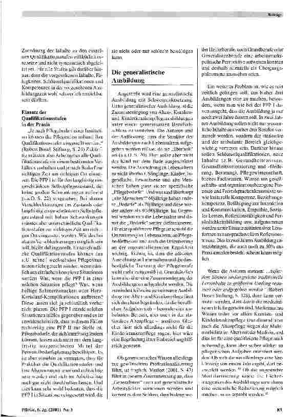 Vorschauseite 6: 170 Jahre Sonderwege in der Ausbildung der Pflege - und kein Ende! ?