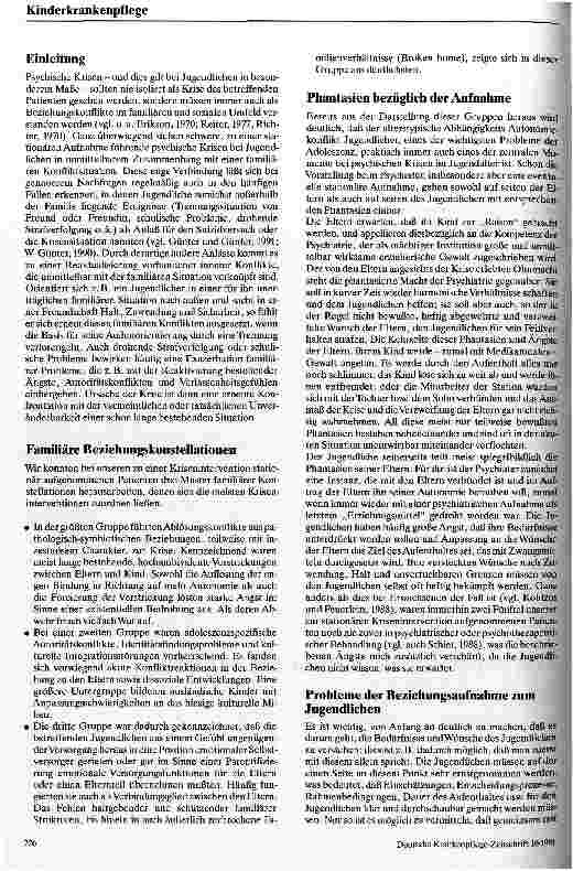 Vorschauseite 2: Die Aufnahmesituation bei akuten Krisen im Jugendalter