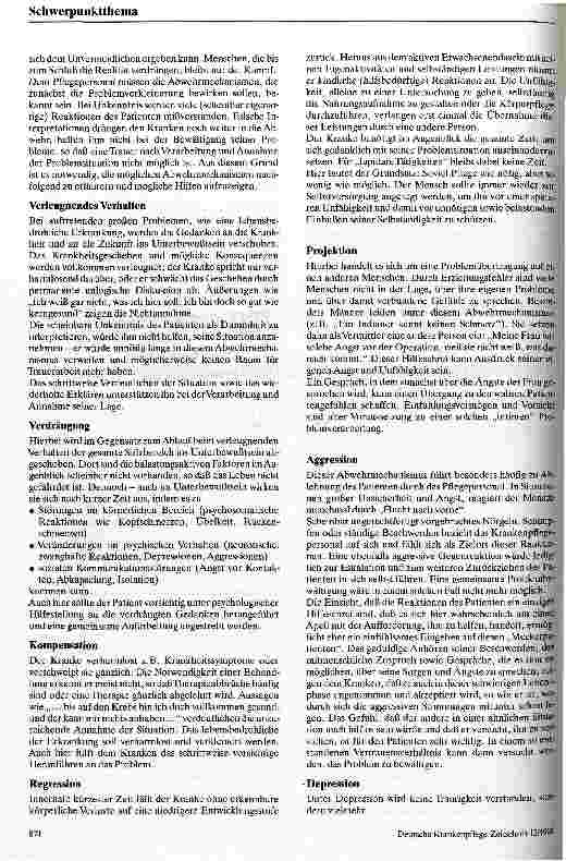 Vorschauseite 2: Trauerarbeit und psychische Abwehrmechanismen