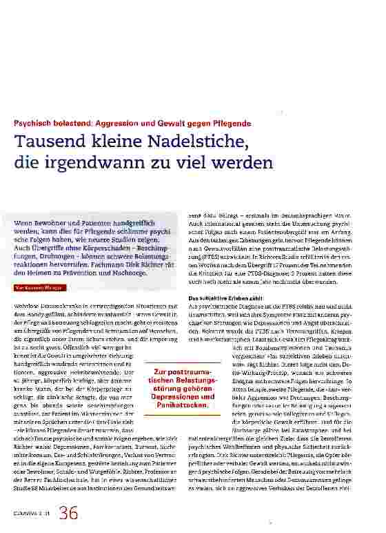 Vorschauseite 1: Tausend kleine Nadelstiche, die irgendwann zu viel werden