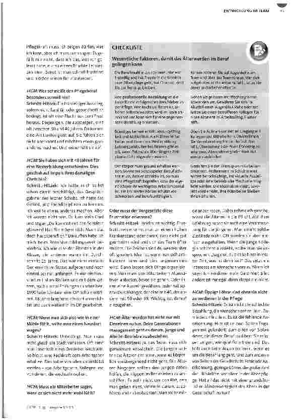 Vorschauseite 2: PERSONALENTWICKLUNGÄlter werden im Beruf