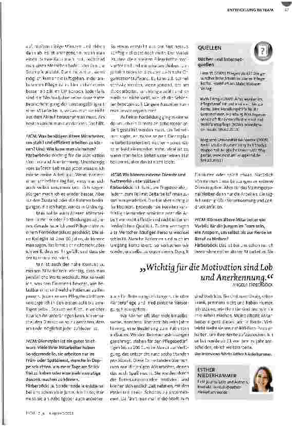 Vorschauseite 4: PERSONALENTWICKLUNGÄlter werden im Beruf