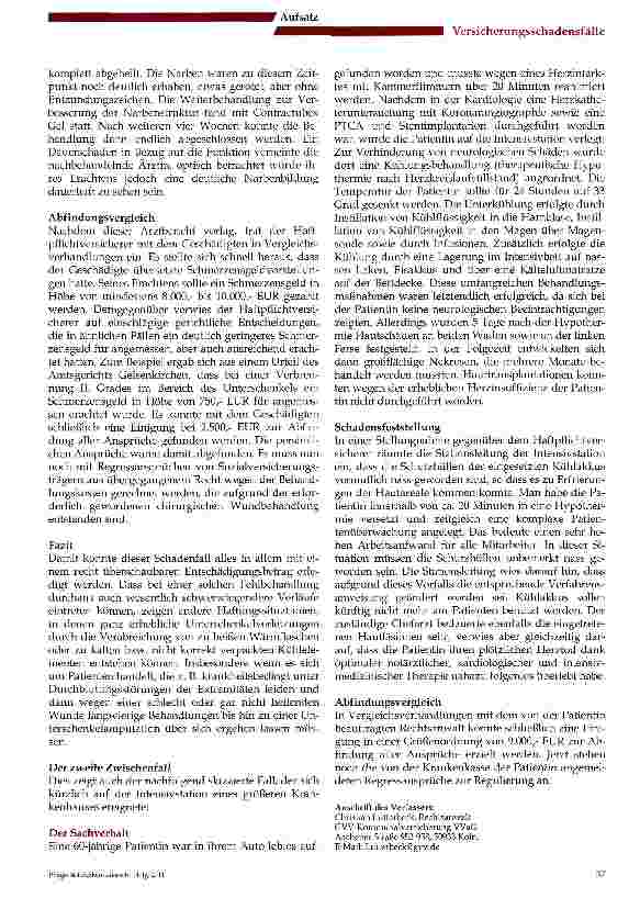 Vorschauseite 2: Erfrierungen an beiden Unterschenkeln