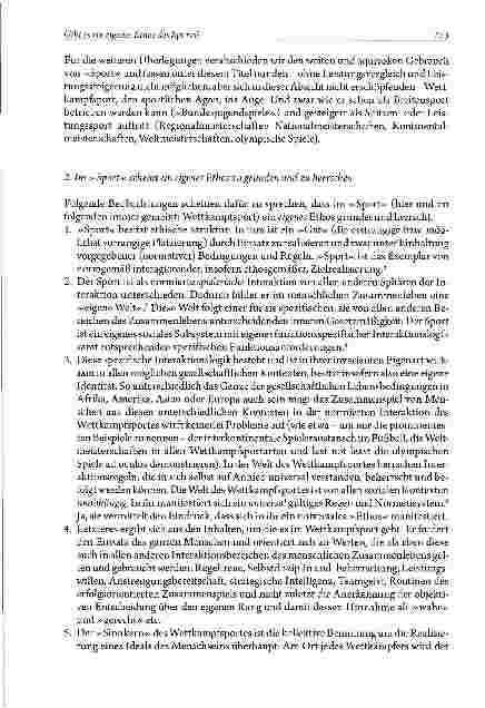 Vorschauseite 5: Gibt es ein eigenes Ethos des Sports?