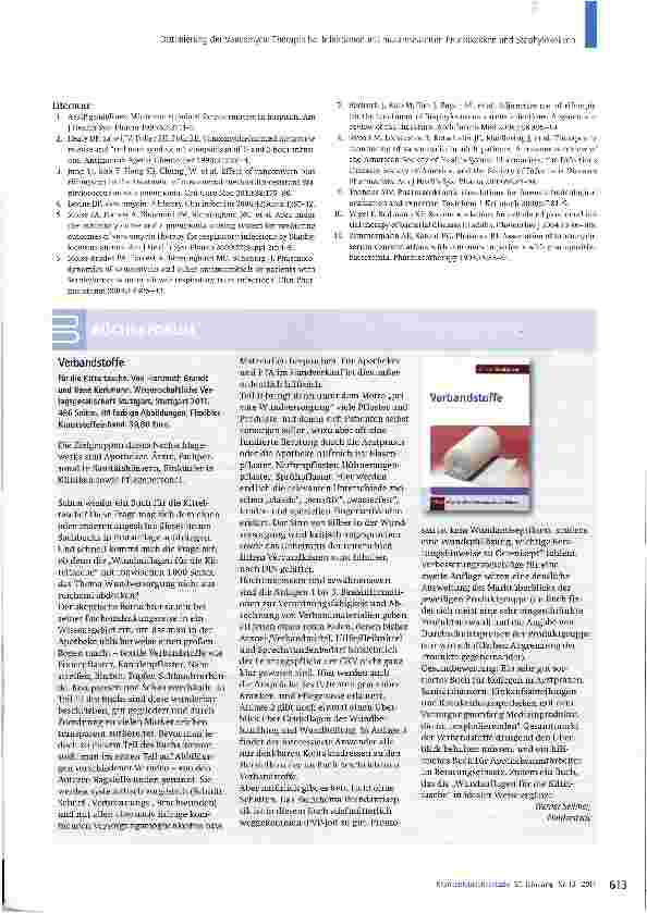 Vorschauseite 5: Optimierung der Vancomycin-Therapie bei Infektionen mit multiresistenten Enterokokken und Staphylokokken