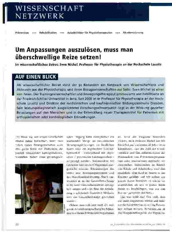 Vorschauseite 1: Um Anpassungen auszulösen, muss man überschwellige Reize setzen!