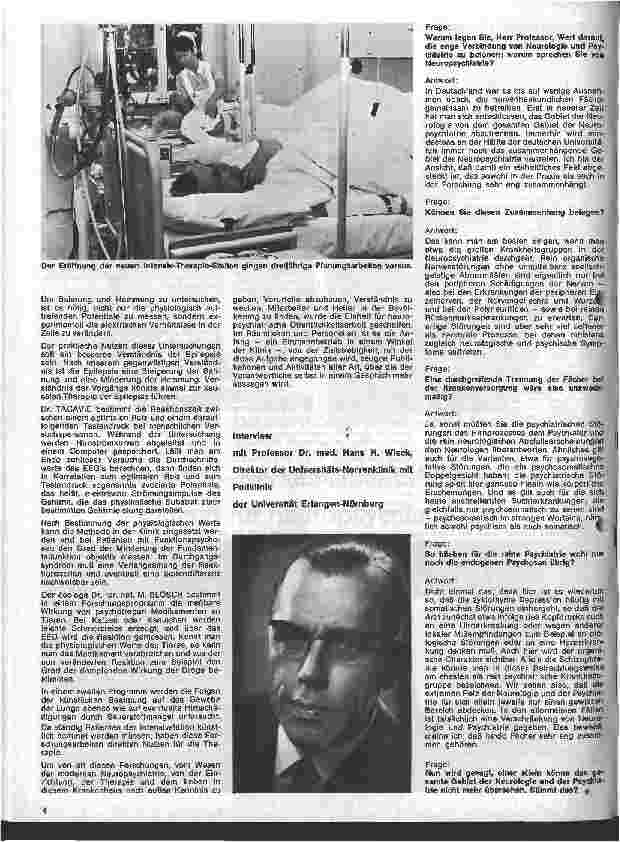 Vorschauseite 3: Die Universitäts-Nervenklinik Erlangen und ihre Einheit für neuropsychiatrische Öffentlichkeitsarbeit
