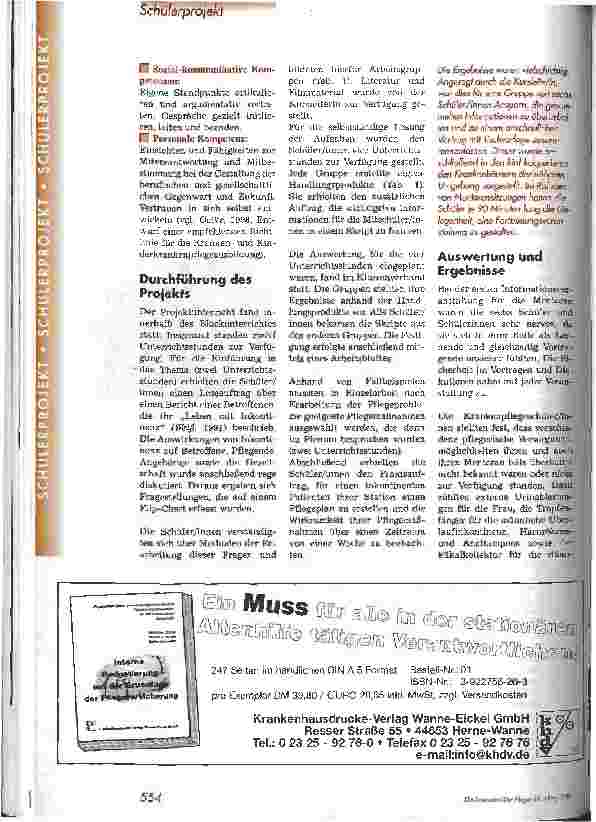 Vorschauseite 2: Schüler informieren ihre Mentoren - Möglichkeiten der Inkontinenzversorgung Schlüsselqualifikationen fördern Handlungskompetenz