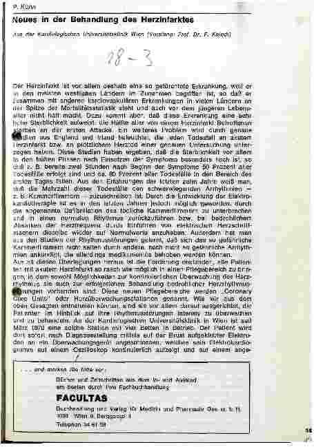 Vorschauseite 1: Neues in der Behandlung des Herzinfarktes