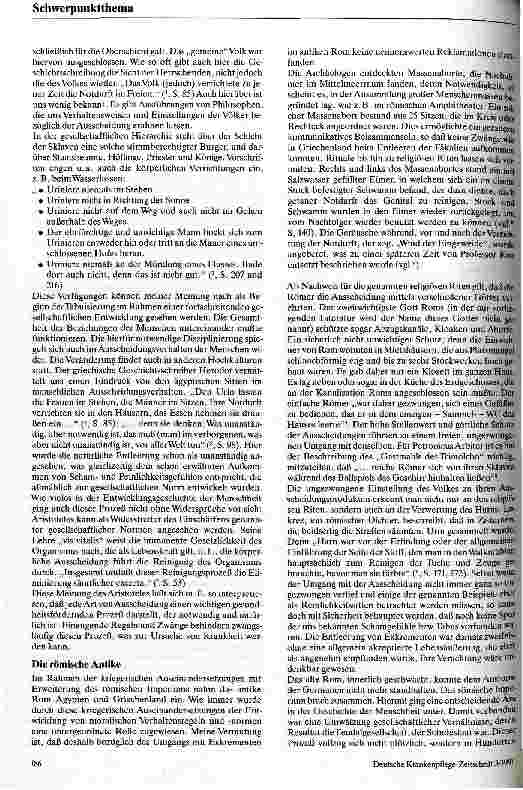 Vorschauseite 2: Von der Unbefangenheit des Scheißens zum hochsterilen Absetzen von Fäkalien
