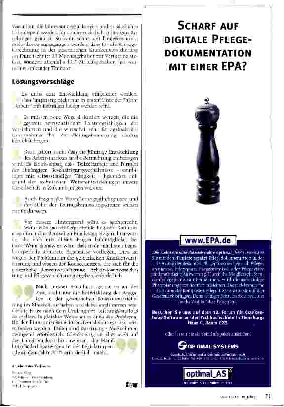 Vorschauseite 3: Die gesetzliche Krankenversicherung hat ein Einnahmeproblem