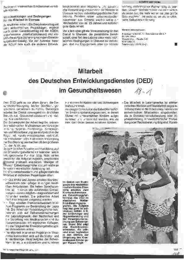 Vorschauseite 3: Personelle Entwicklungszusammenarbeit für Übersee
