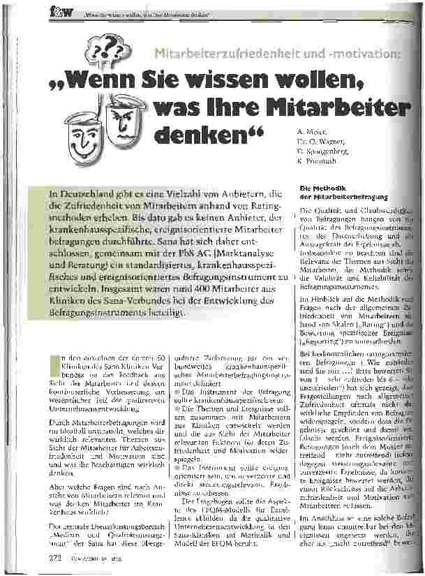 Vorschauseite 1: Wenn Sie wissen wollen, was Ihre Mitarbeiter denken